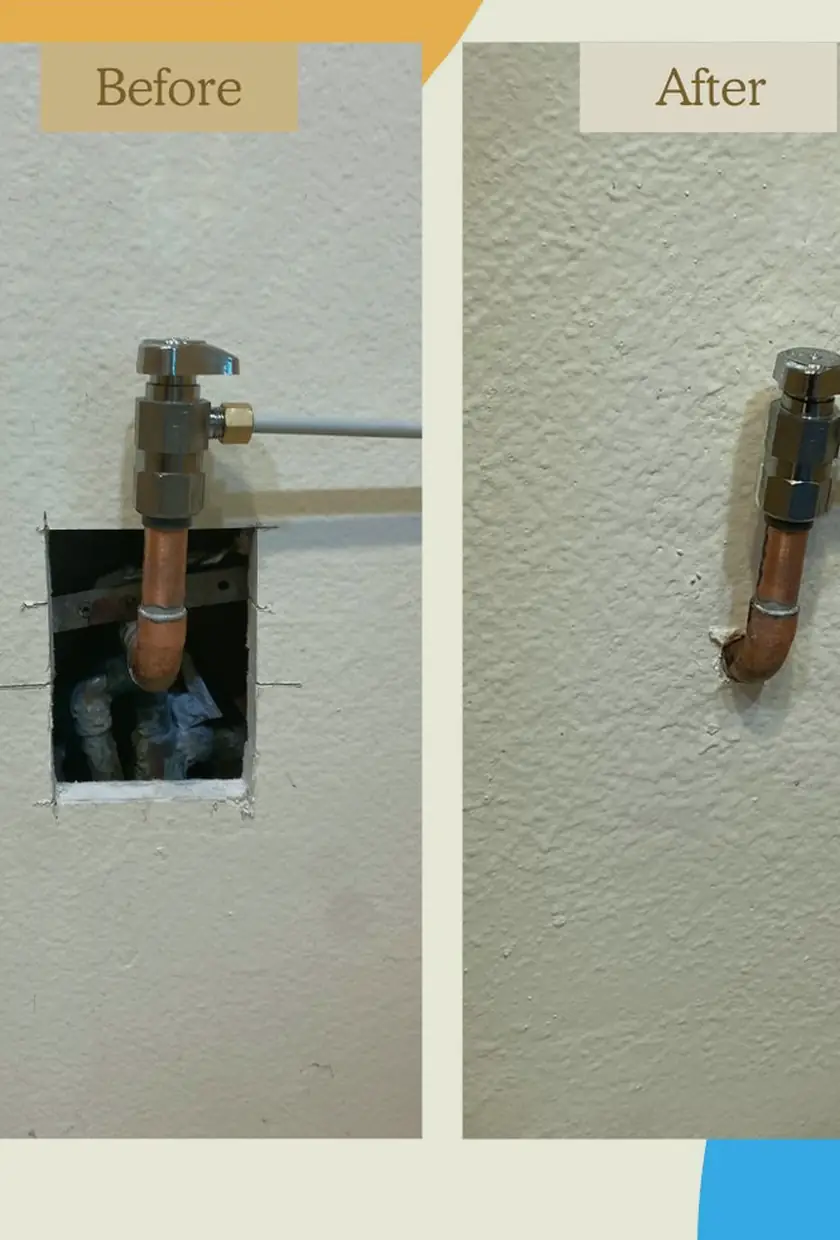 Patch repaired a rough drywall crack into a smooth, even surface with no visible seams under natural light.