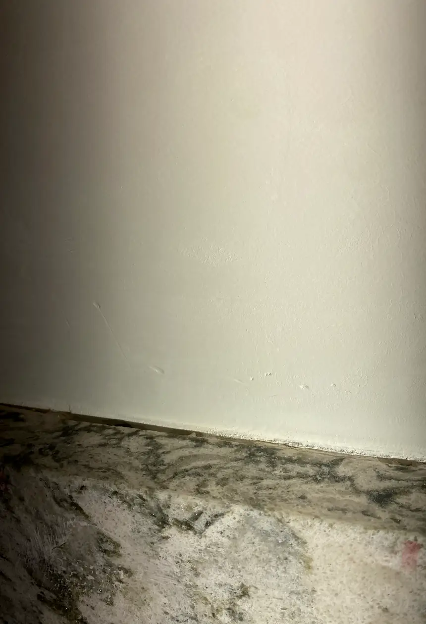 Hole in drywall patched and skimmed smooth, wall blended seamlessly with surrounding surface, natural light highlights even finish