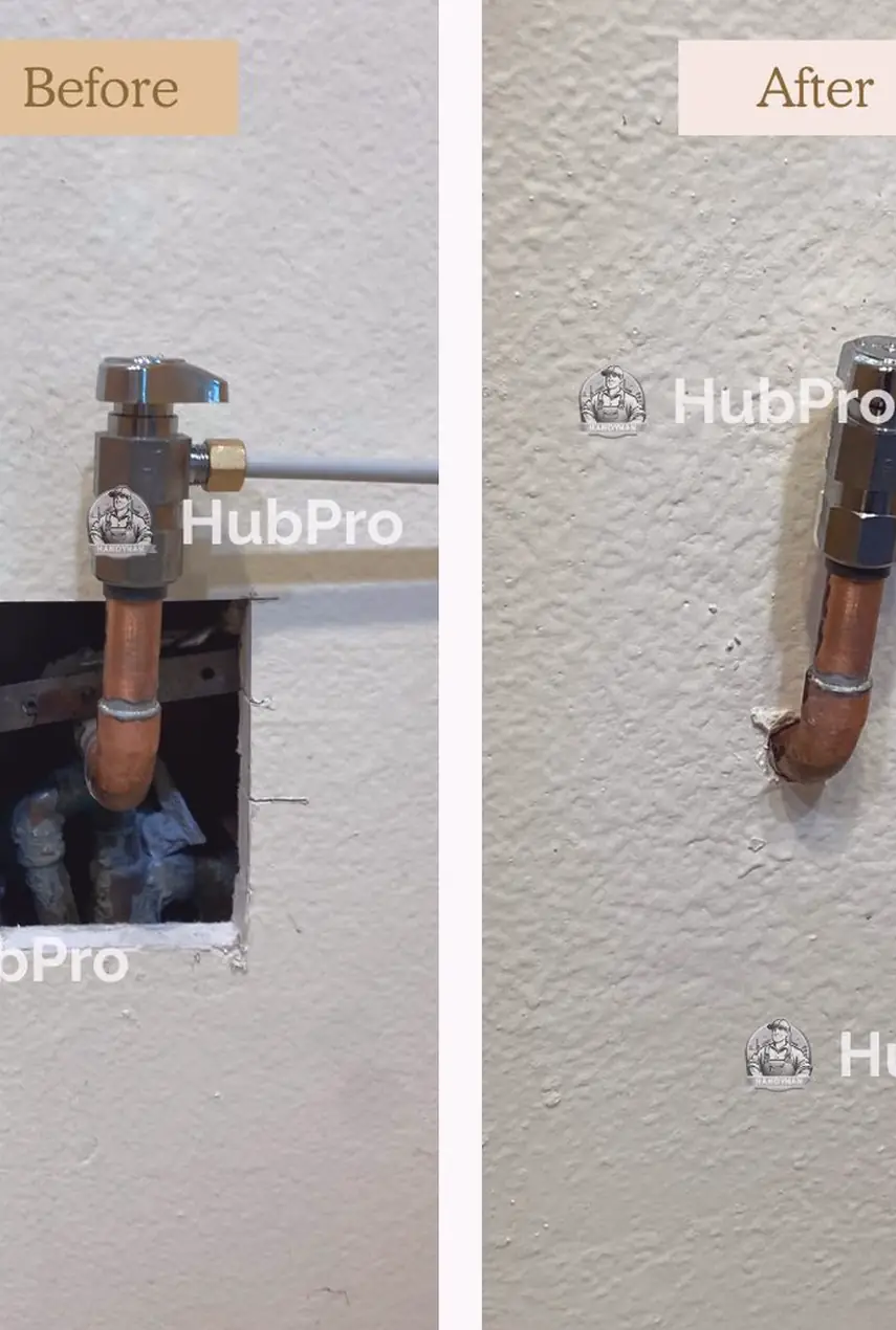 Repaired cracked drywall in Villa Park, patched and skimmed for a smooth, flat surface with no visible seams or shadows.