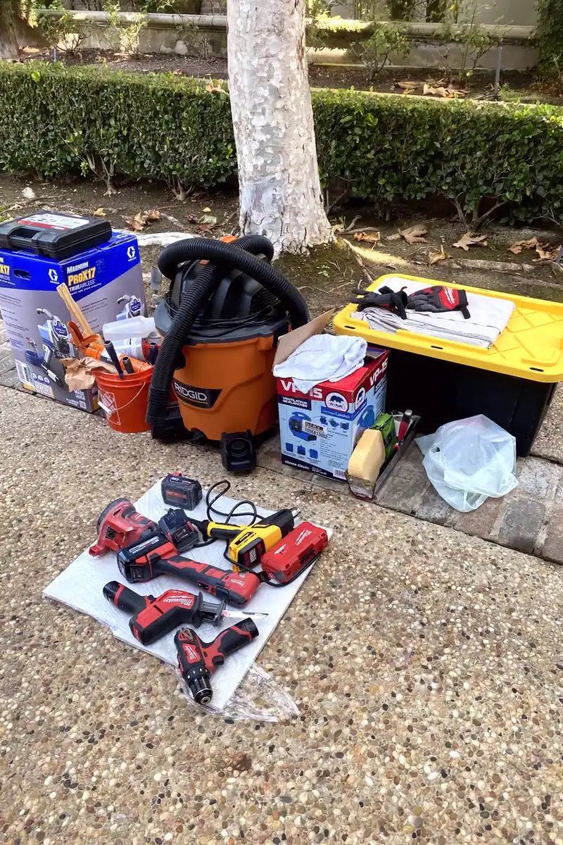 Patched hole in drywall, now a smooth, flat surface with blended texture and no visible seams or shadows.
